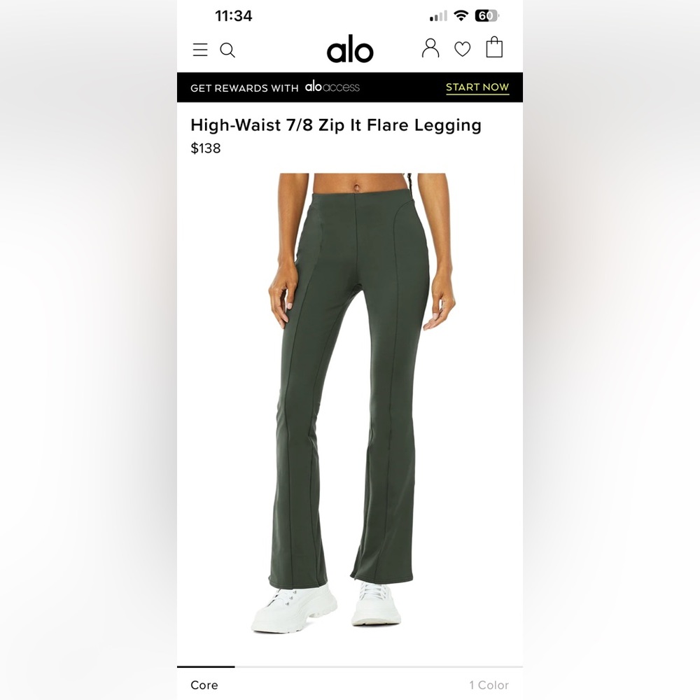 High-Waist 7/8 Zip It Flare Legging